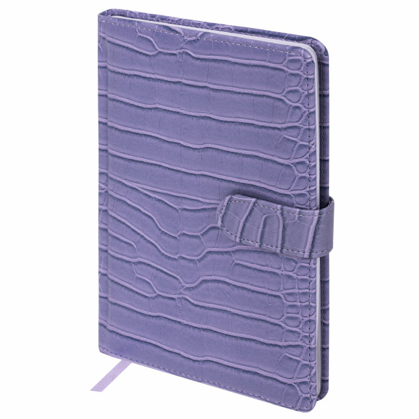 Еженедельник недатированный А5 145х215 мм, BRAUBERG "Party", под кожу, 64 л., сиреневый, 114475 