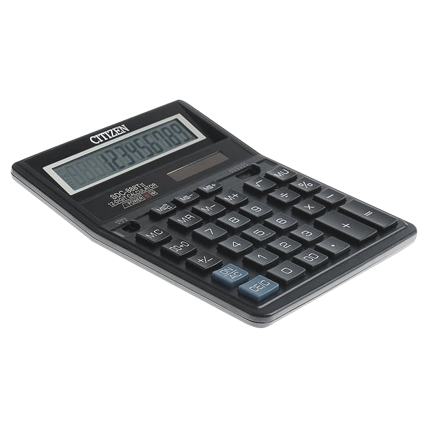 Калькулятор CITIZEN настольный SDC-888T, 12 разрядов, двойное питание, 205х159мм