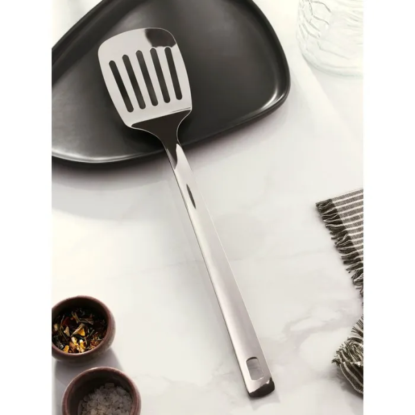 Лопатка из нержавеющей стали перфорированная Доляна Everyday, длина 38.5 см, толщина 3 мм