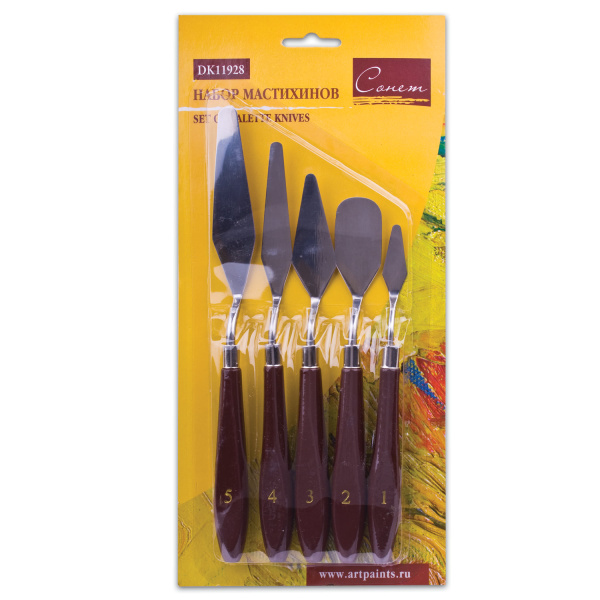 Мастихины «Сонет», НАБОР 5шт., в блистере, DK11928