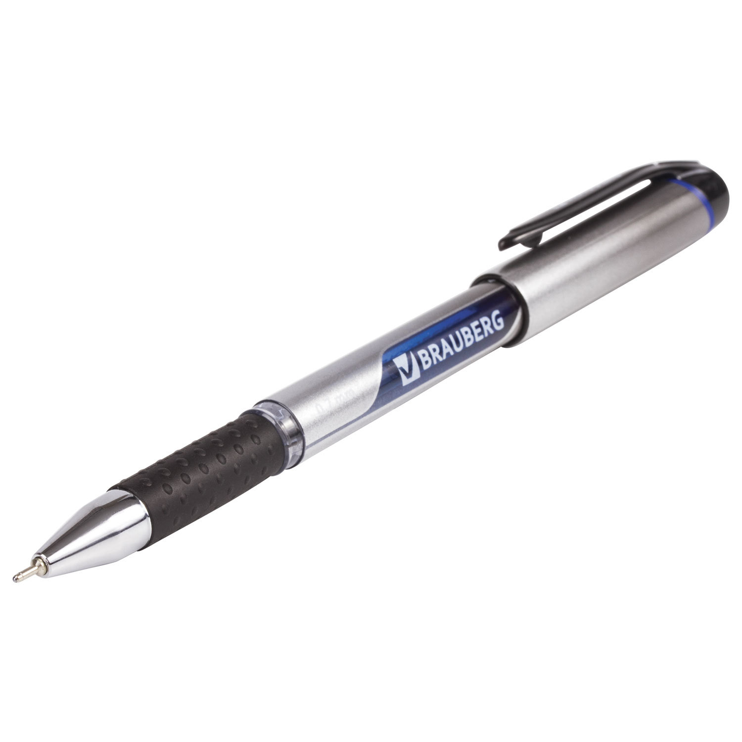 Ручка шариковая масляная BRAUBERG "Signature", корпус с печатью, узел 0,7 мм, линия 0,35 мм, синяя, 
