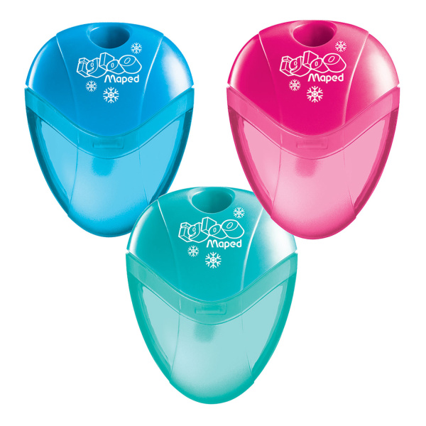 Точилка MAPED (Франция) "I-Gloo" с контейнером, ассорти, 534754