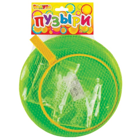 Мыльные пузыри гигантские РАДУГА, НАБОР (обруч, тарелка, жидкость 200мл), в сетке (Россия), 280
