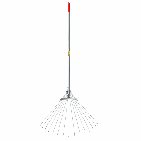 Грабли веерные проволочные раздвижные, 15 зубьев, ширина 15-58 см, черенок 115 см, ГРАНДМАСТЕР, 7003