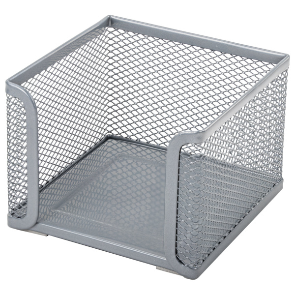 Подставка для бумажного блока BRAUBERG "Germanium" металлическая, 78х105х105мм, серебр, 231945