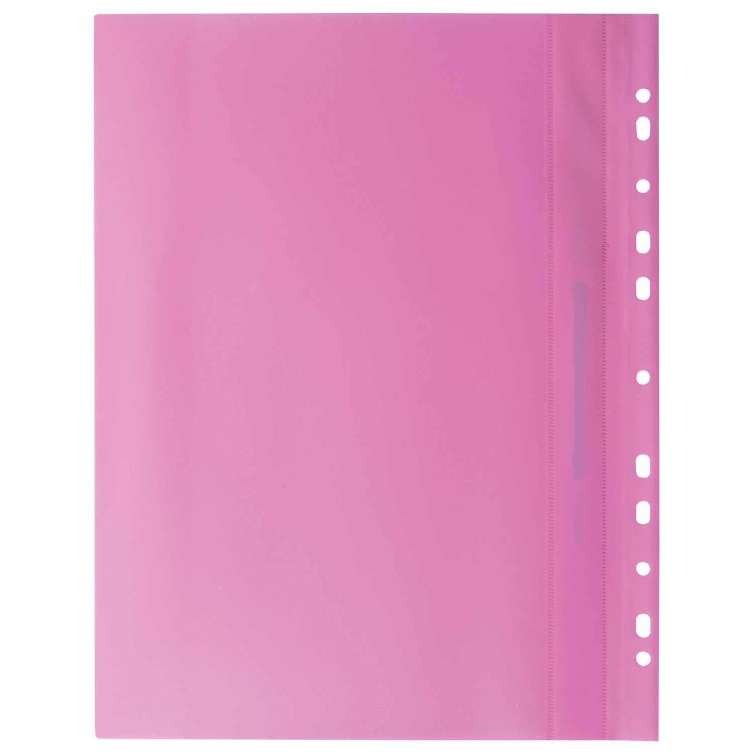 Скоросшиватель пластиковый с перфорацией BRAUBERG (БРАУБЕРГ), розовый