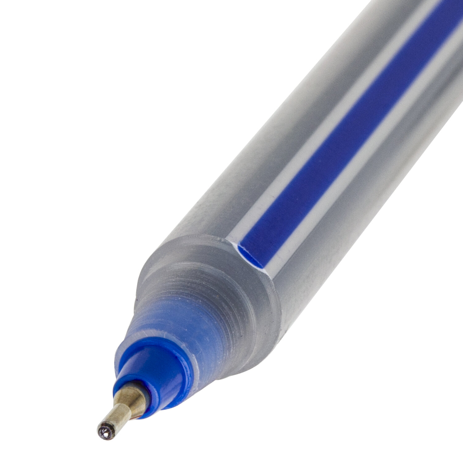 Ручка шариковая масляная STAFF "Basic", СИНЯЯ, корпус матовый, игольч узел 0,6 мм, лин письма 0,3 мм