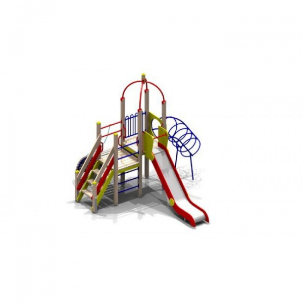 ДИК, Н г.=1,5 (нерж.) (от 5 до 12 лет) 4570х4280 мм, Н=3800 мм, Н площадки=1250 мм, 1550 мм