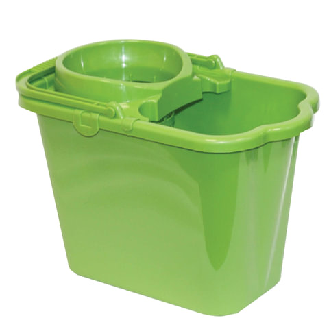 Ведро 9,5л с отжимом IDEA, пластиковое, цвет зеленый, (моп 602584,-585), М 2421