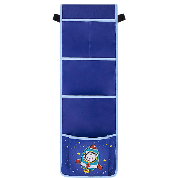 Кармашки-органайзер в шкафчик для детского сада ЮНЛАНДИЯ, 5 карманов, 21х68 см, "Bunnies", 271429