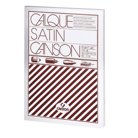 Калька CANSON Microfine А4, 90-95г/м, 100л, белая, атласная, д/оргтехники(0017119),ш/к 71191