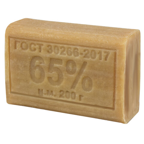 Мыло хозяйственное 65% 200г (Меридиан), без упаковки