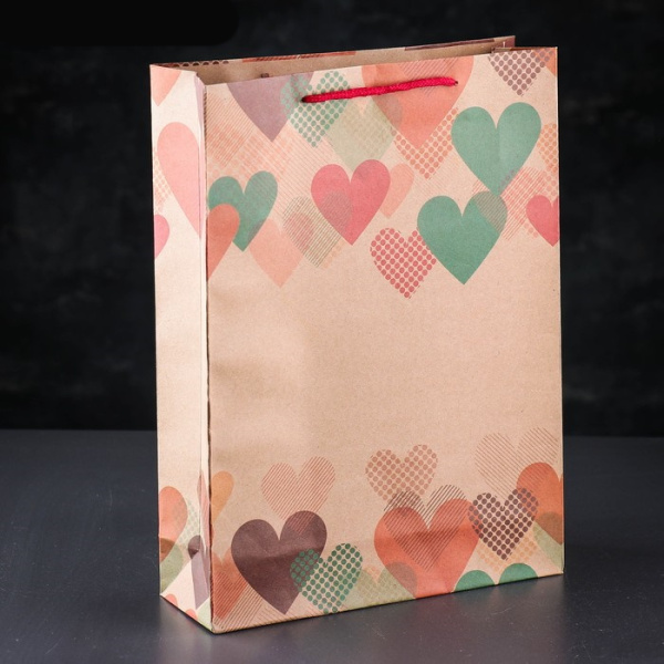 Пакет крафт "Агапэ", 24 х 33 х 8 см YX-930B