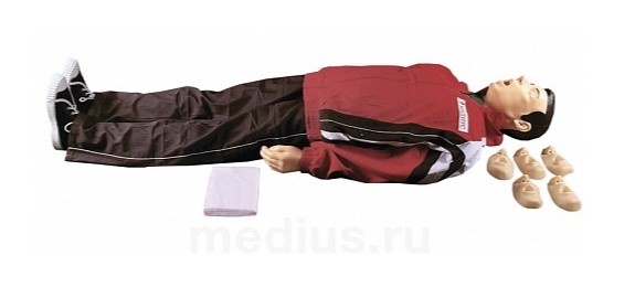 Т10 В/Р "Максим I-01" тренажер сердечно-легочной и мозговой реанимации пружинно-механический - манек