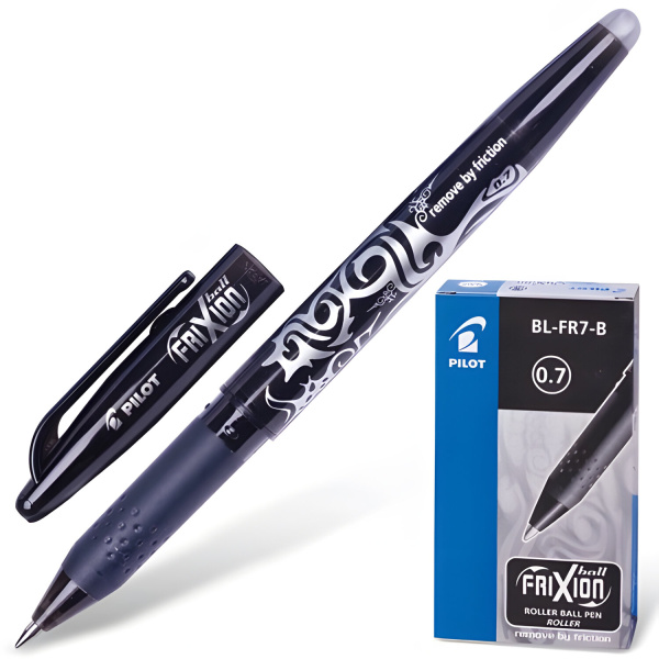 Ручка Пиши-стирай шариковая PILOT BL-FR-7 "Frixion", толщина письма 0,35мм, черная