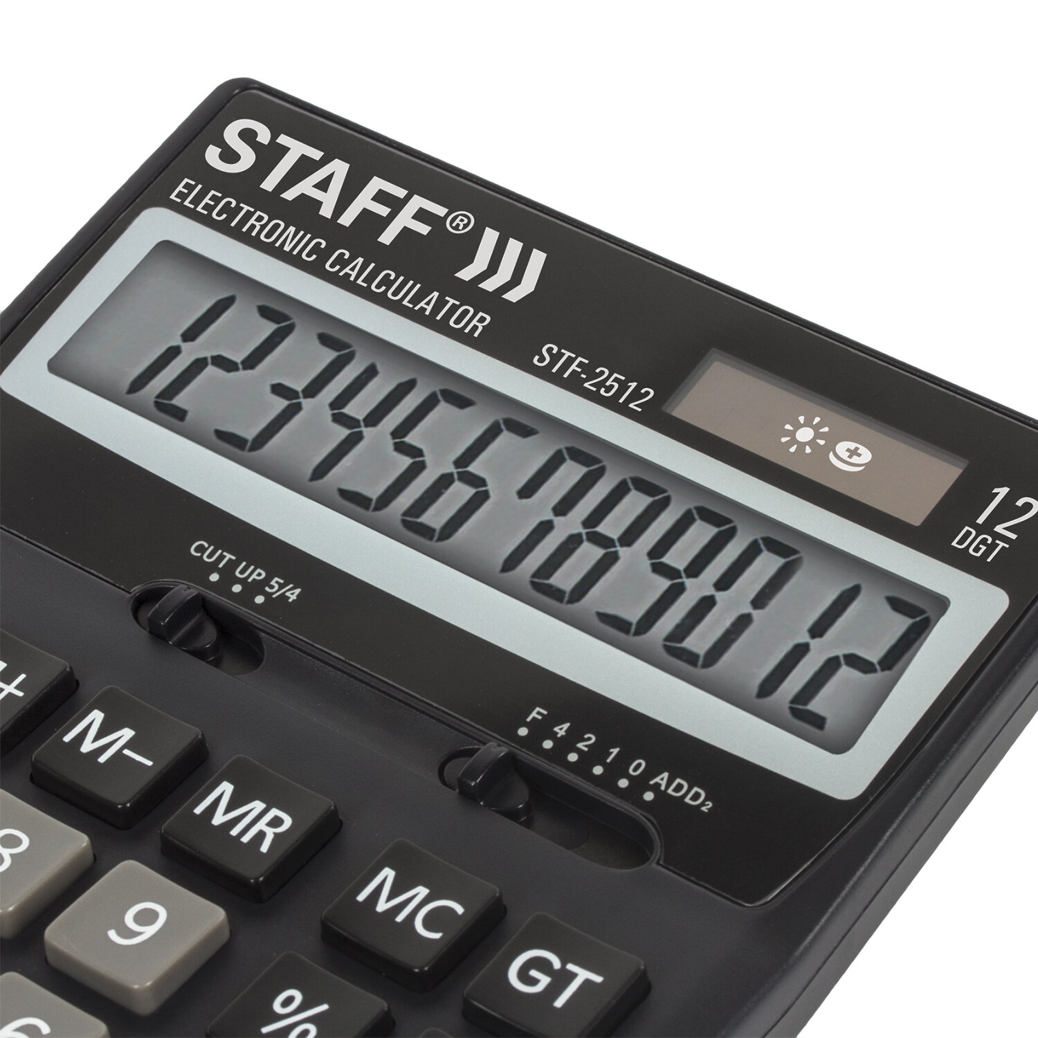Калькулятор STAFF настольный STF-2512, 12 разрядов, двойное питание, 170х125мм