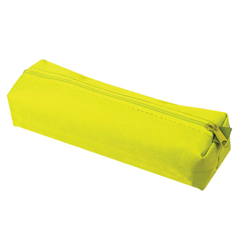 Пенал-тубус STAFF на молнии, текстиль, желтый, 20*5 см, 104388