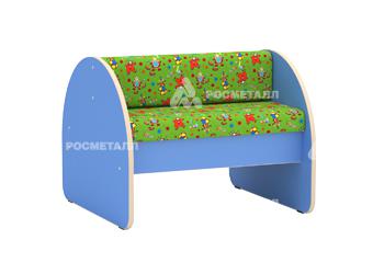 Диван двухсторонний 4-местный, детский, 632х600х500мм, каркас манго, обивка флок