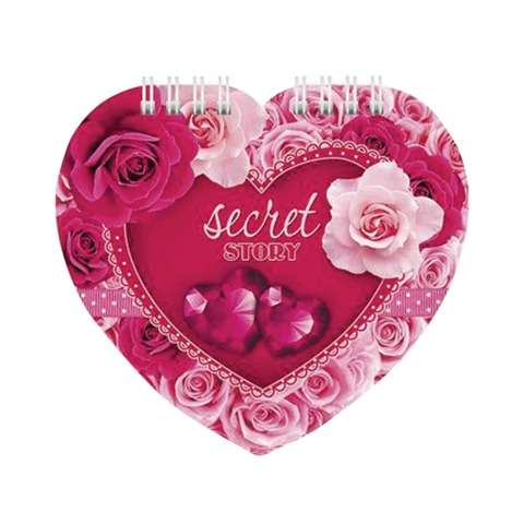 Блокнот А6 60л., гребень, фигурная высечка, HATBER, Сердечко, 60Б6Aгр_07987(B136102)