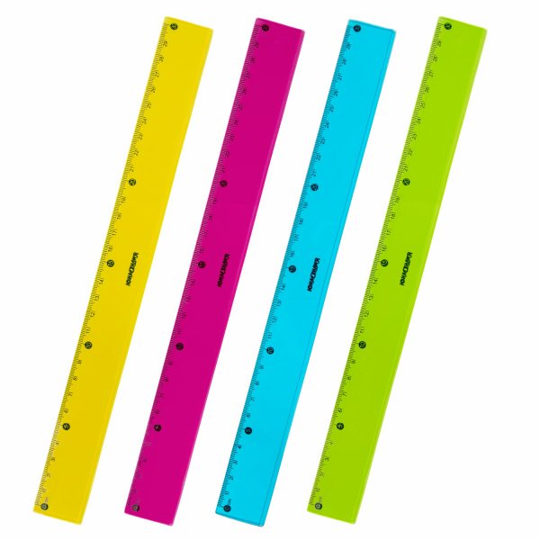 Линейка пластиковая 30 см ЮНЛАНДИЯ "Color", тонированная, ассорти, 210754 