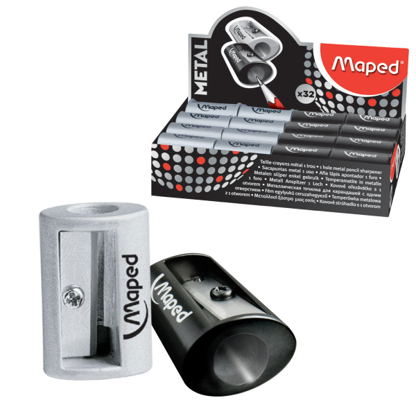 Точилка MAPED (Франция) "Satellite Metal" металлическая, 534019