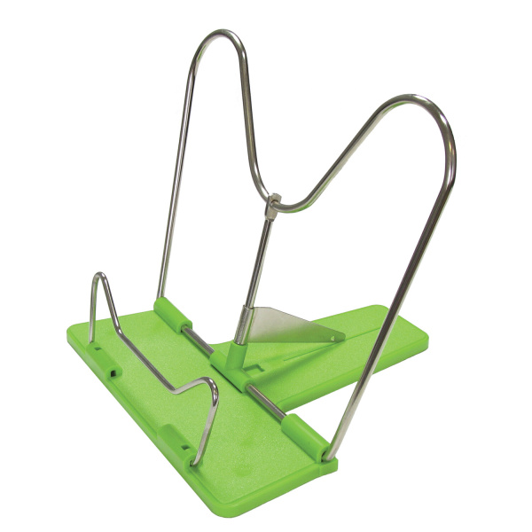 Подставка для книг, пластмассовое основание, никелированный металл, 0001