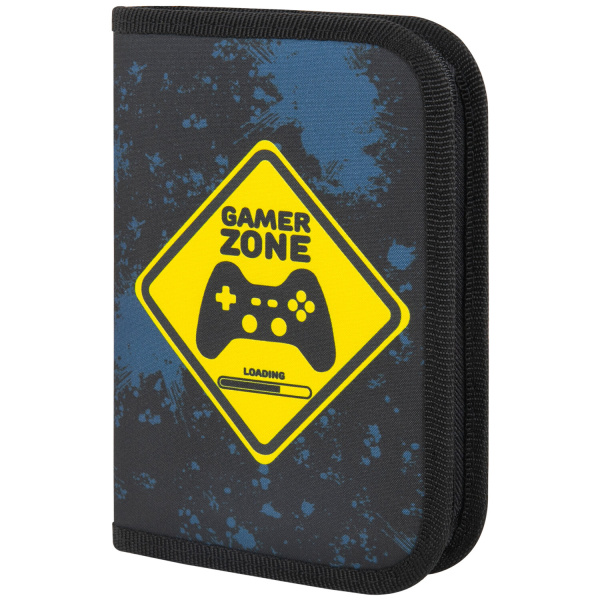 Пенал ПИФАГОР, 1 отделение, полиэстер, 19х13 см, Game Zone, 271511