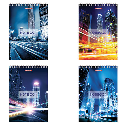 Блокнот БОЛЬШОЙ ФОРМАТ (200х290 мм) А4, 80 л., гребень, картон, жесткая подложка, клетка, BRAUBERG, 