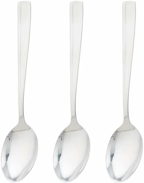 Ложки столовые, комплект 3 шт., нержавеющая сталь, европодвес, "City", ATTRIBUTE, ACC223