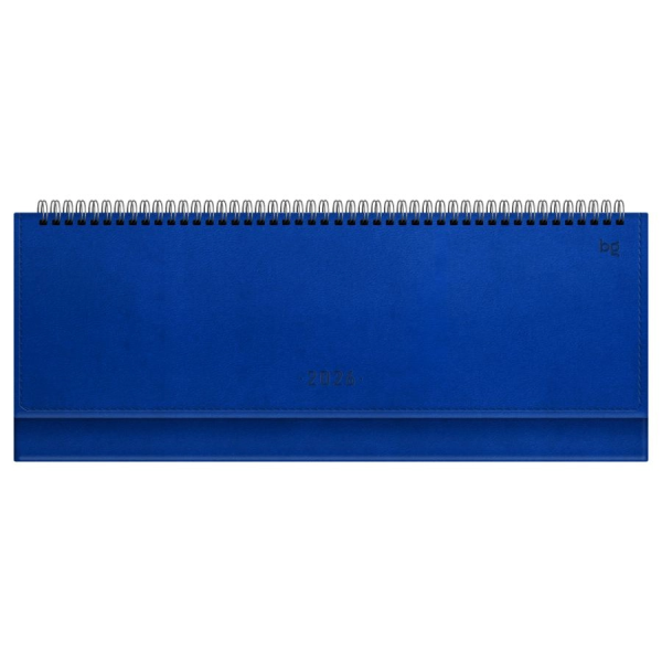 Планинг датированный 2026г., 64л., 330*130мм, кож.зам, BG "Winner.Blue", синий