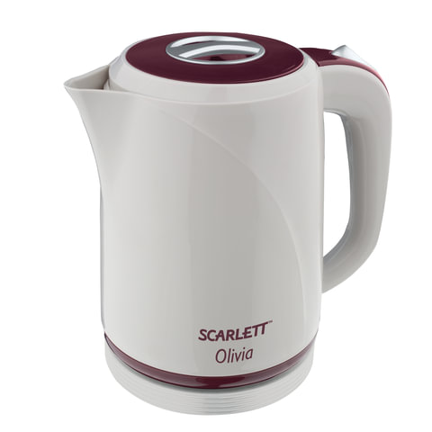 Чайник SCARLETT SC-028, закрытый нагр.элемент, объем 1,7л, мощн. 2200Вт, пластик, белый