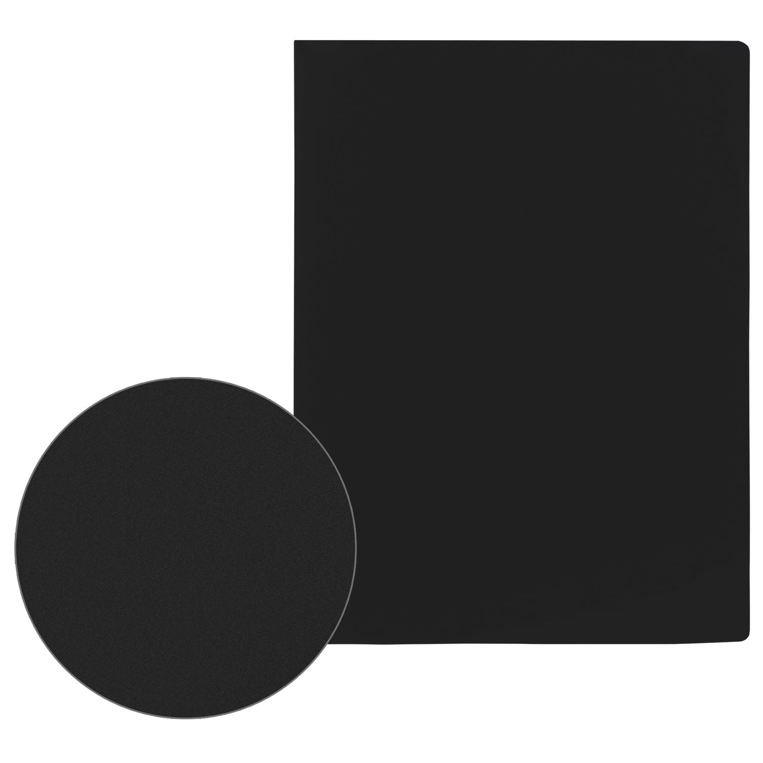 Папка 2 кольца STAFF эконом, 21мм, черная, до 80 листов, 0,5мм, 30255