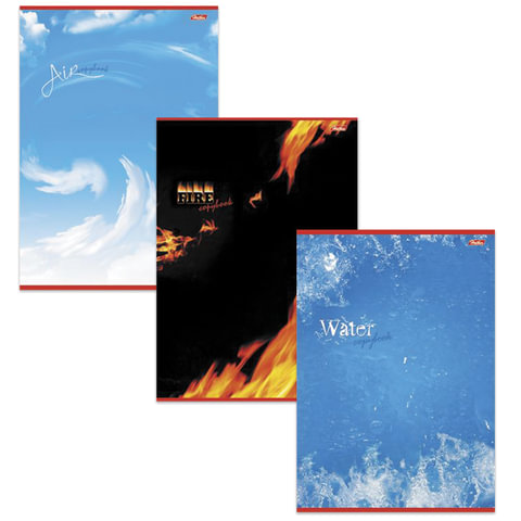 Тетрадь А4 48л. клетка HATBER, выборочный лак, Стихии природы, 48Т4вмB3(T023204)