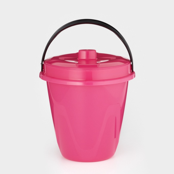 Ведро 5 л Евро пищевое УДАРОПРОЧНОЕ (Р) (розовый цвет)