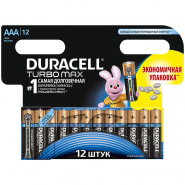 Батарейка Duracell Turbo Max AAA (LR03) алкалиновая, 12BL
