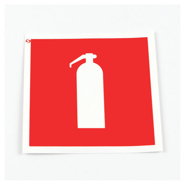 Знак пожарной безопасности "Огнетушитель", КОМПЛЕКТ 10 штук, 100х100 мм, пленка, F04