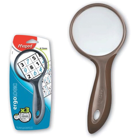 Лупа просмотровая MAPED (Франция) диаметр 75мм, увеличение 3, блистер, 039300ДКС Лупа просмотровая MAPED (Франция) диаметр 75мм, увеличение 3, блистер, 039300ДКС
