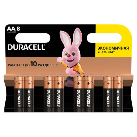 Батарейки DURACELL AA LR6, 1.5В, (работают до 10 раз дольше)ДКС