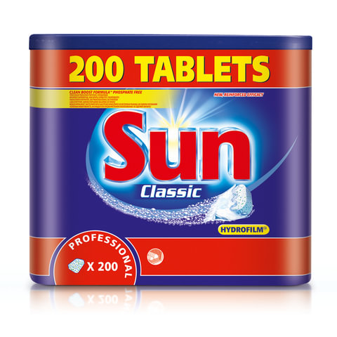 Средство для мытья посуды в п/м машинах SUN Professional tablets, 3 кг (200 таб.), ш/к 12890