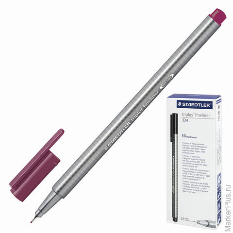 Ручка капиллярная STAEDTLER (Штедлер, Германия), трехгранная, толщина письма 0,3 мм, мальва, 334-260