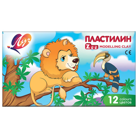 Пластилин ЛУЧ "Zoo", 12 цв., 162 г, 19С1272-08
