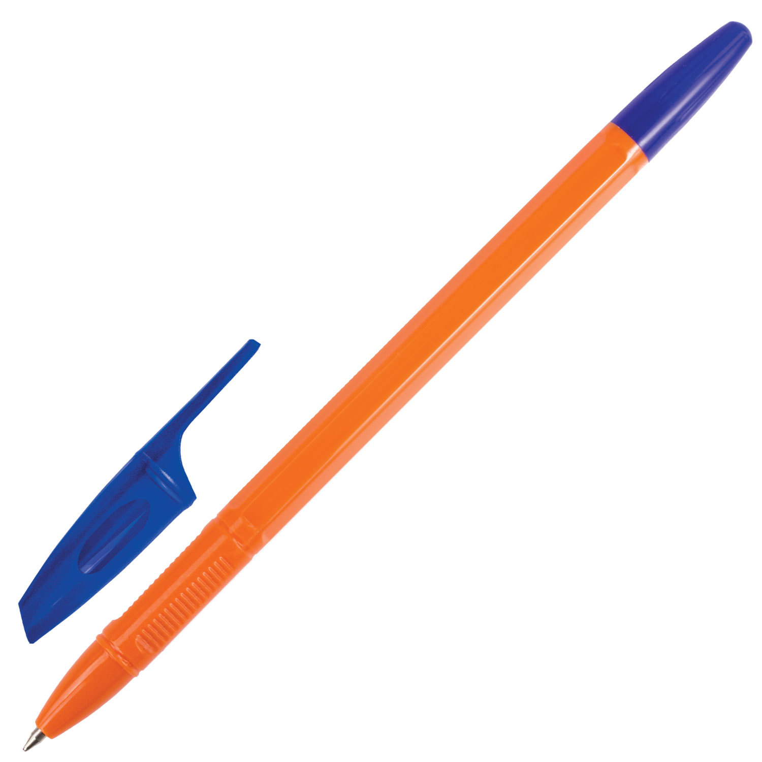Ручка шариковая BRAUBERG "X-333 Orange", СИНЯЯ, корпус оранжевый, узел 0,7 мм, линия письма 0,35 мм,