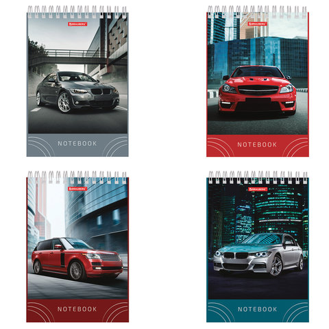 Блокнот А5 (146х205мм), 80л, гребень, картон, подложка, клетка, BRAUBERG, Драйв, 129816