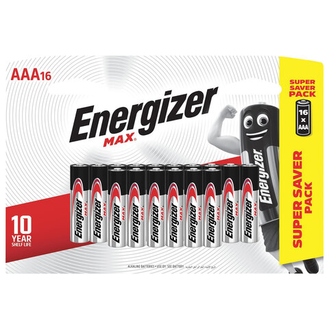 Батарейка, ENERGIZER Max, AAA (LR03,24А), алкалиновые, мизинчиковые, E301433301