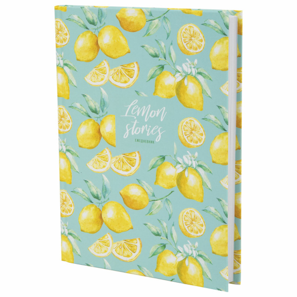 Ежедневник недатированный А5 (145х215мм) STAFF "Lemon Stories", ламинированная обложка, 128л.