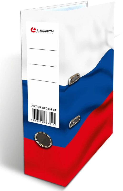Папка-регистратор Lamark ламинированный картон 75мм "Триколор"