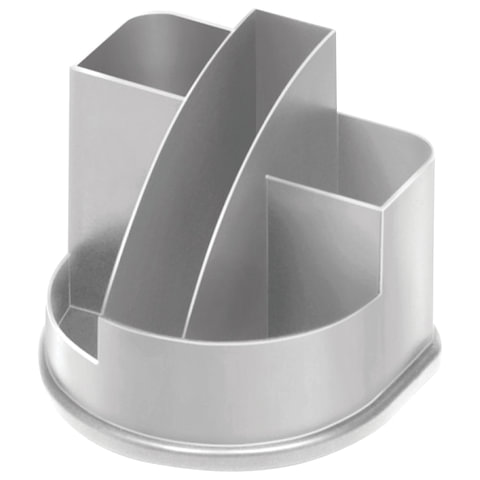 Подставка-органайзер СТАММ "Авангард", 132*122*108 мм, 5 отделений, серая, ОР51