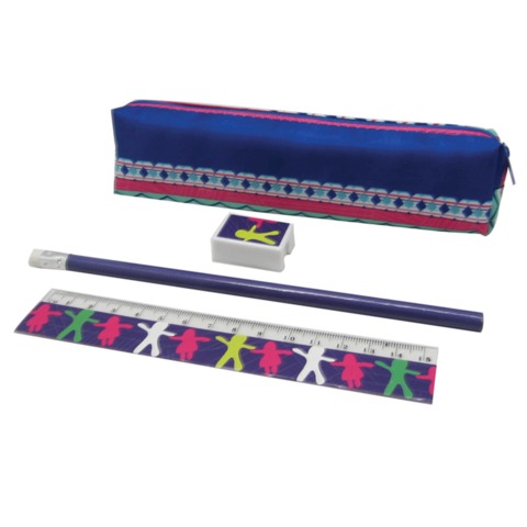 Пенал-косметичка BRAUBERG, с НАПОЛНЕНИЕМ (линейка, карандаш, точилка), ХОРОВОД, 19*4*3см