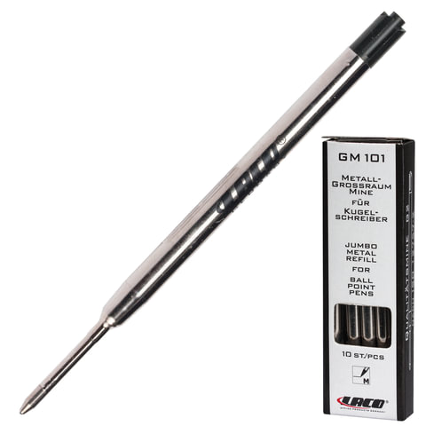 Стержень шариковый LACO (ЛАКО, Германия) (тип PARKER), толщина письма 1 мм, GM 101, черный