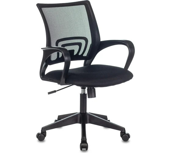 Кресло CH-695N/BLACK, с подлокотниками, сетка, черное